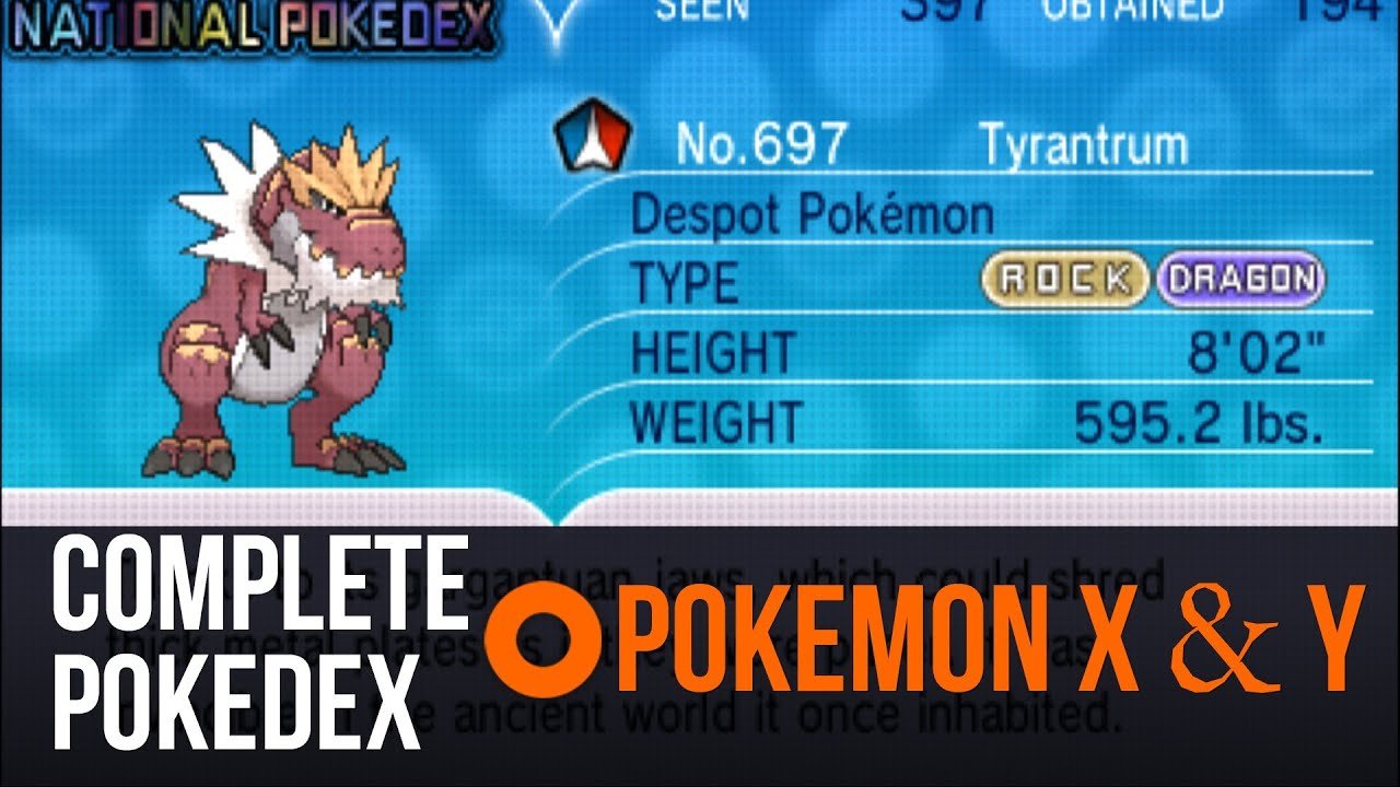 Thông tin chi tiết Pokedex Pokemon X