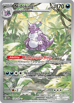 sv3pt5_en_174 Nidoking Pokemon: Vua Độc Hệ Mặt Đất