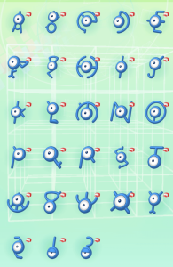 Unown Pokémon: Giải mã bí ẩn 28 hình dạng