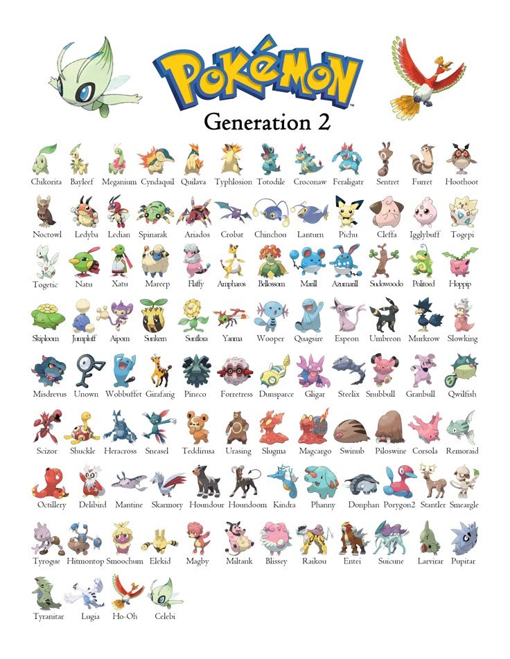 Tất tần tật về Gen 2 Pokemon: Thế hệ Vàng Bạc