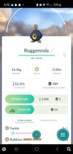 Thông tin chi tiết Roggenrola: Chỉ số và Chiêu thức