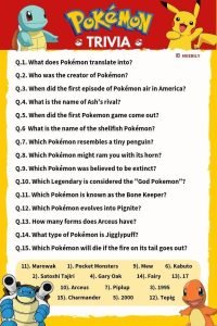 Pokemon Quiz: Thử thách kiến thức fan cuồng