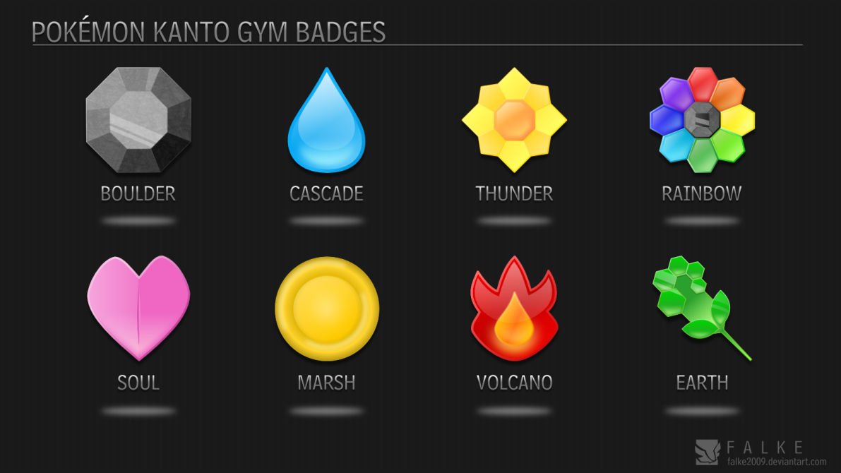 Tìm hiểu 8 Kanto Gym Badges chi tiết