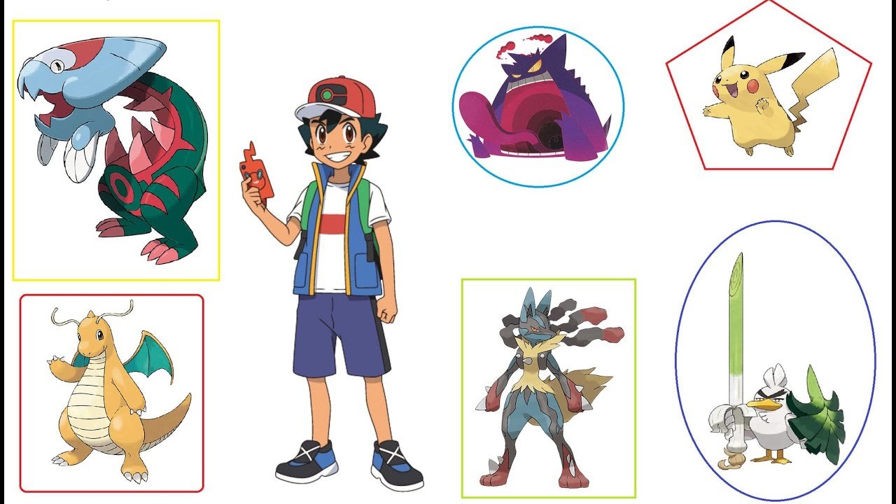 Các Pokemon của Ash Ketchum Qua Các Vùng Đất