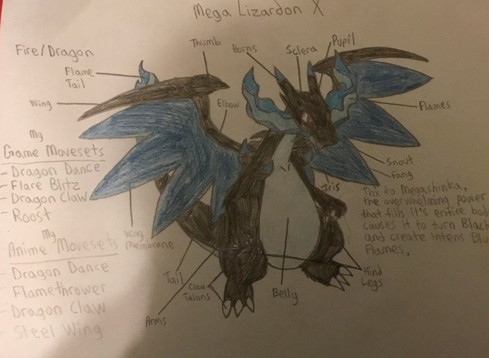 Chi tiết về Lizardon Mega X