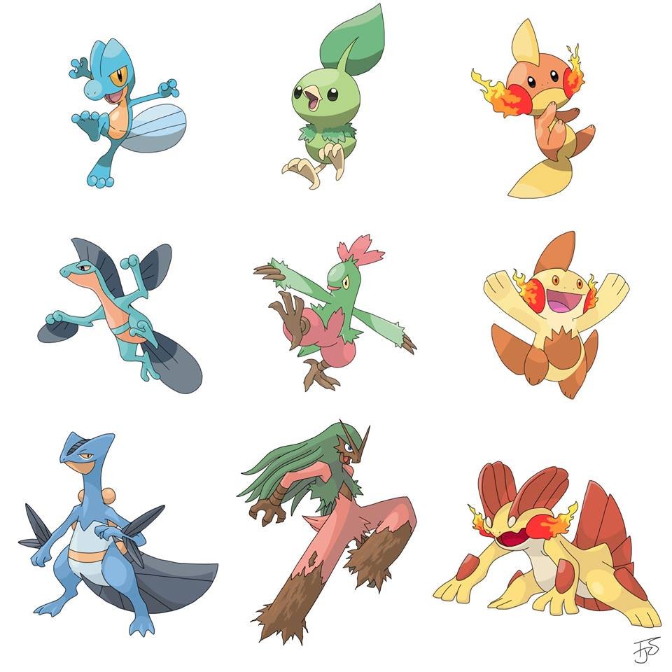 Các Pokemon Khởi Đầu Qua Các Thế Hệ