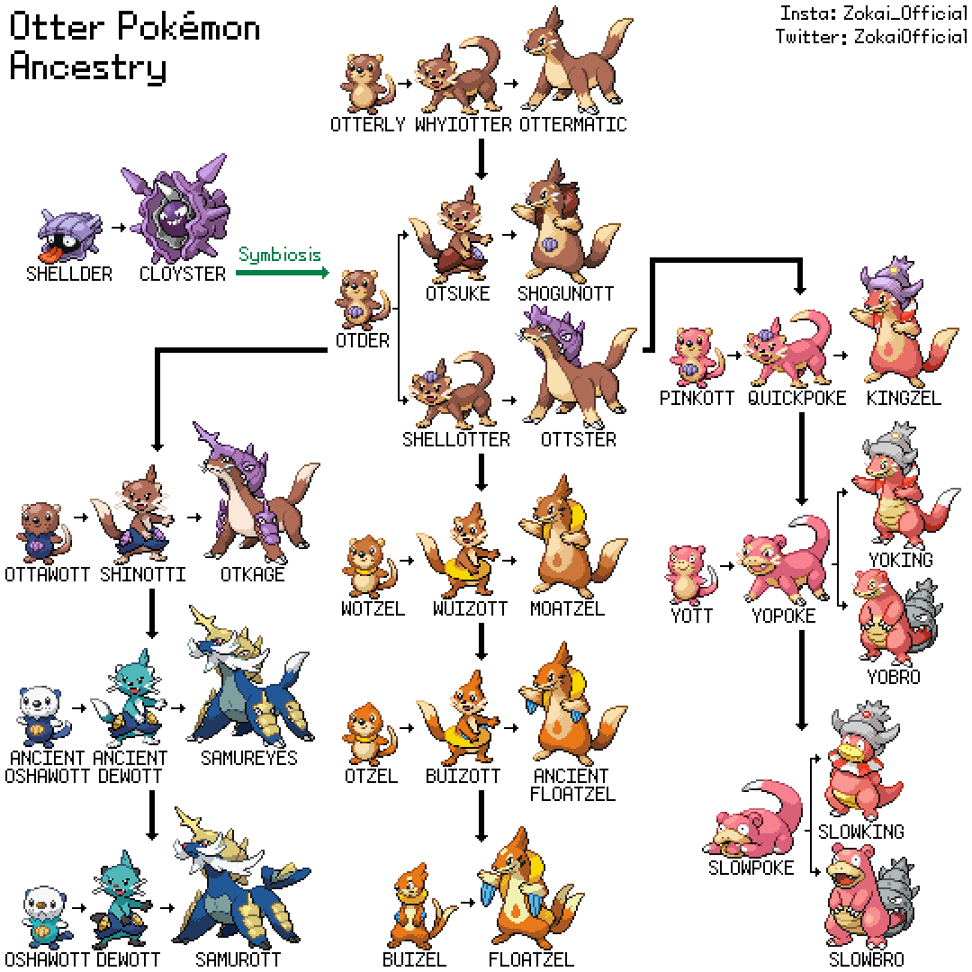Tìm hiểu các otter pokemon trong thế giới game