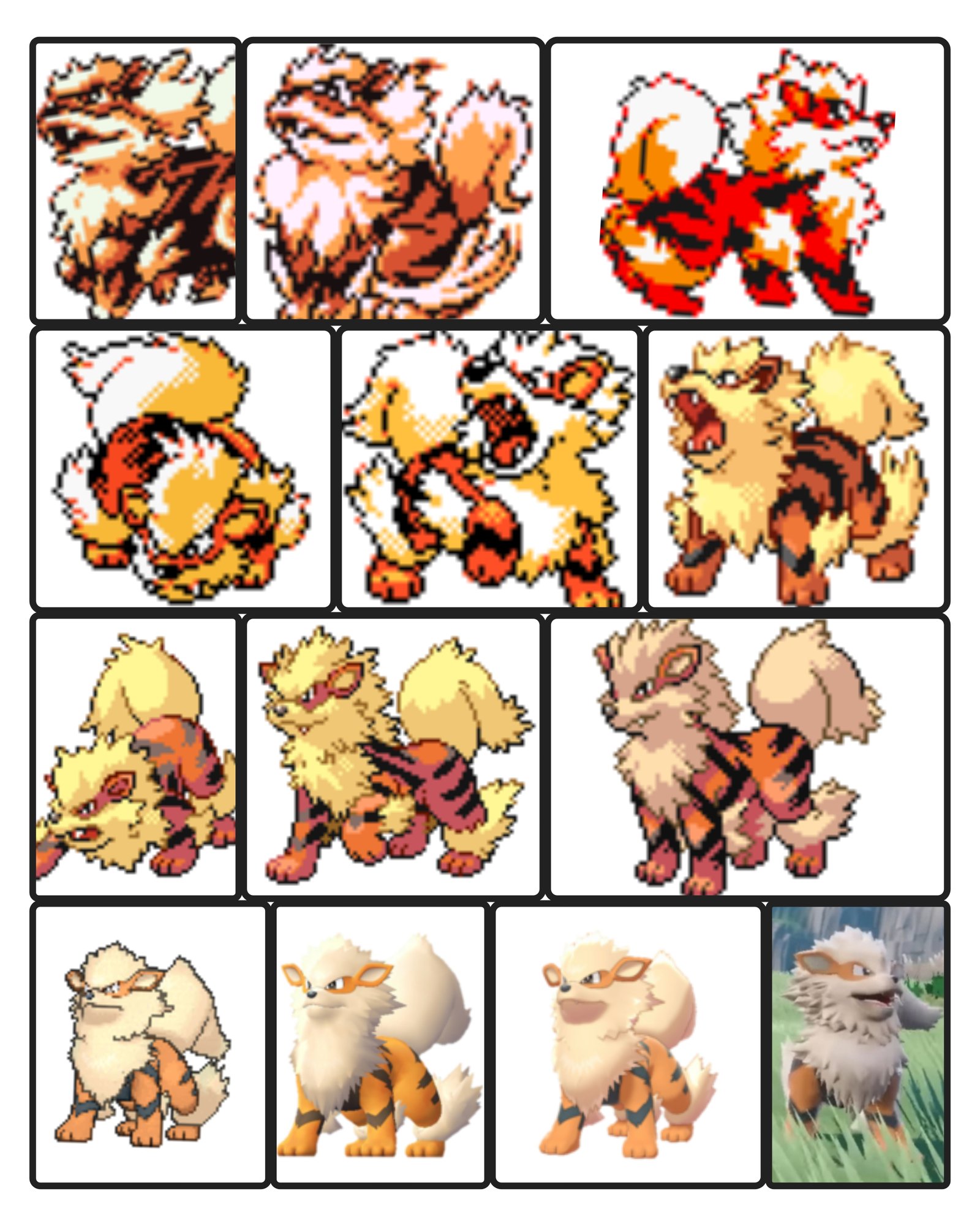 Quá trình tiến hóa của Arcanine trong thế giới Pokemon