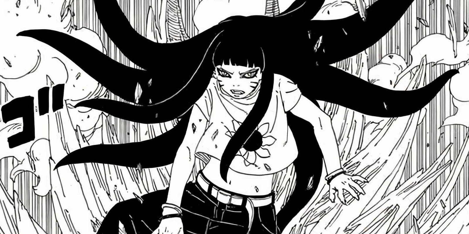 Uzumaki Himawari sử dụng chế độ chakra Kurama, thể hiện sức mạnh Vĩ Thú