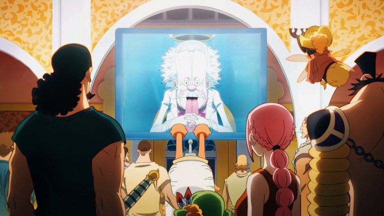 Kyros, Rebecca và Tontatta từ Dressrosa theo dõi tin tức quan trọng, một chi tiết ẩn One Piece