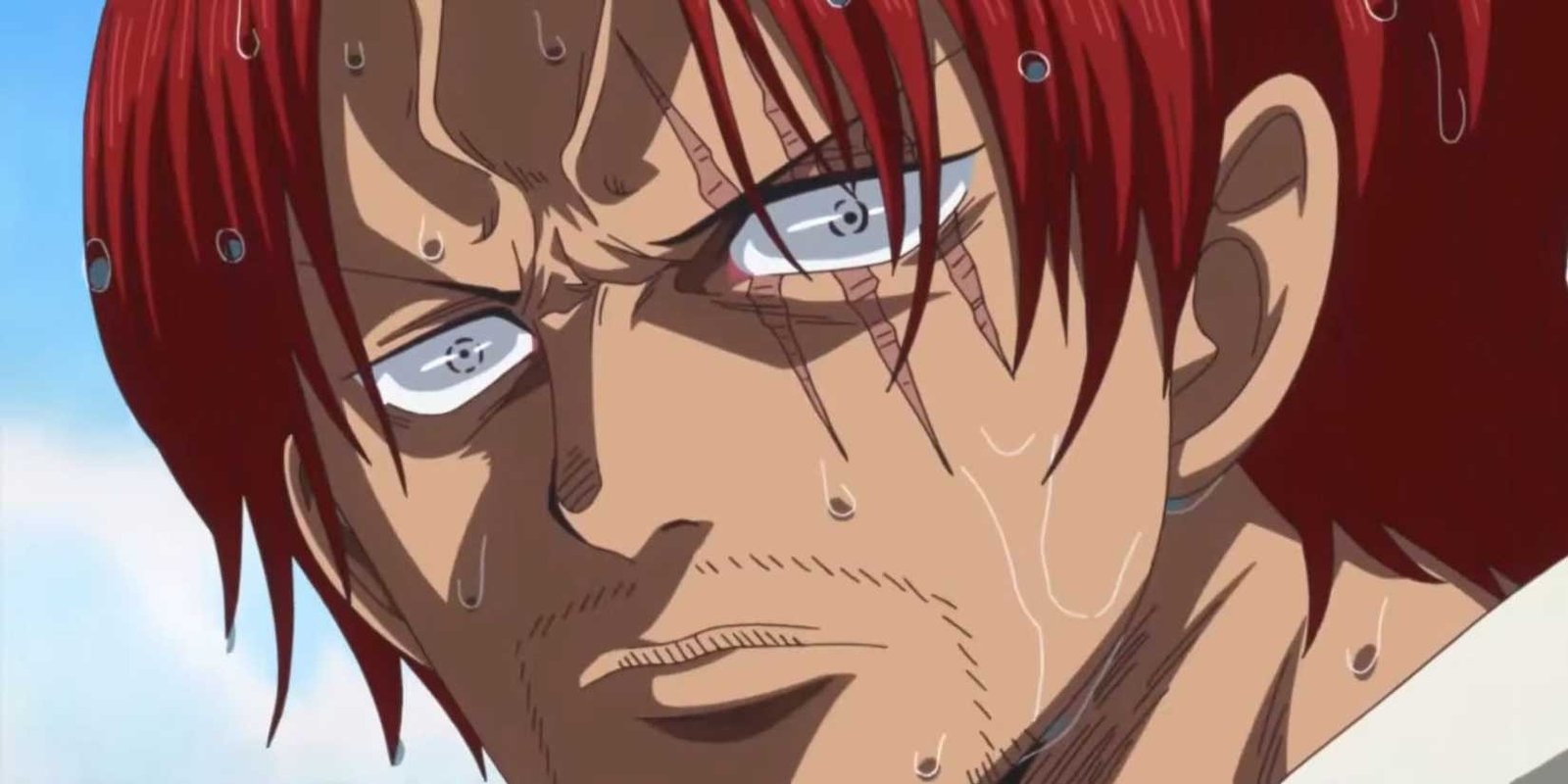 Shanks Tóc Đỏ trẻ tuổi sử dụng Haki Bá Vương mạnh mẽ để cứu Luffy khỏi Chúa tể Vùng Biển, minh chứng cho sức mạnh Haki di truyền liên quan đến Thế kỷ Trống.