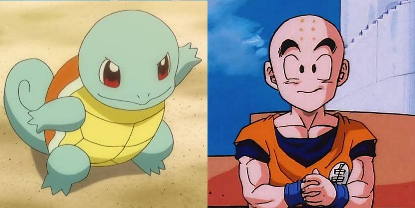 Krillin và Squirtle, hai nhân vật Dragon Ball Z và Pokémon nhỏ bé nhưng kiên cường