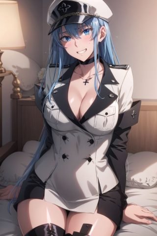 Vẻ đẹp lạnh lùng, quý phái của Esdeath được tái tạo bởi AI