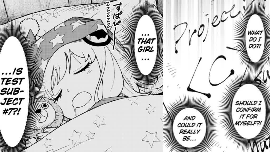 Anya Forger được Giáo sư Authen nhận diện là đối tượng thử nghiệm số 7 trong Dự án Apple Spy x Family.