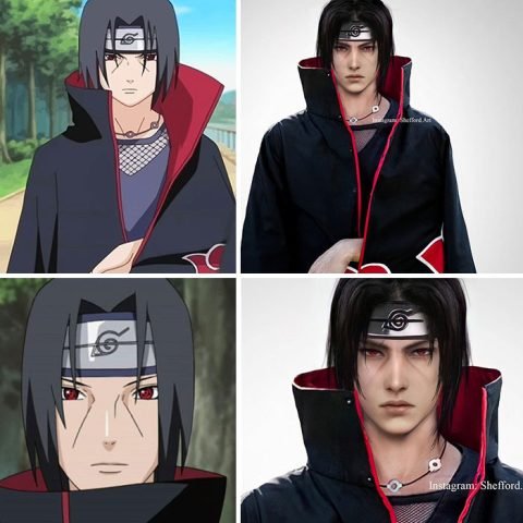 Uchiha Itachi từ Naruto phiên bản người thật do AI tạo ra