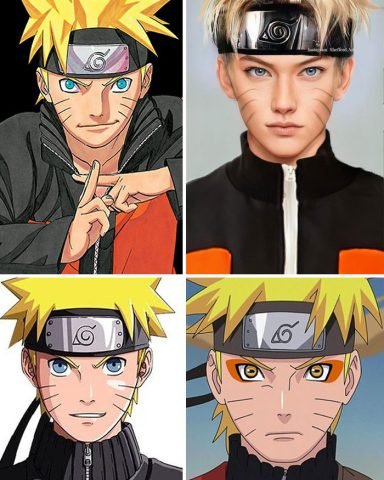 Naruto Uzumaki từ Naruto Shippuden, hình ảnh người thật do AI tạo