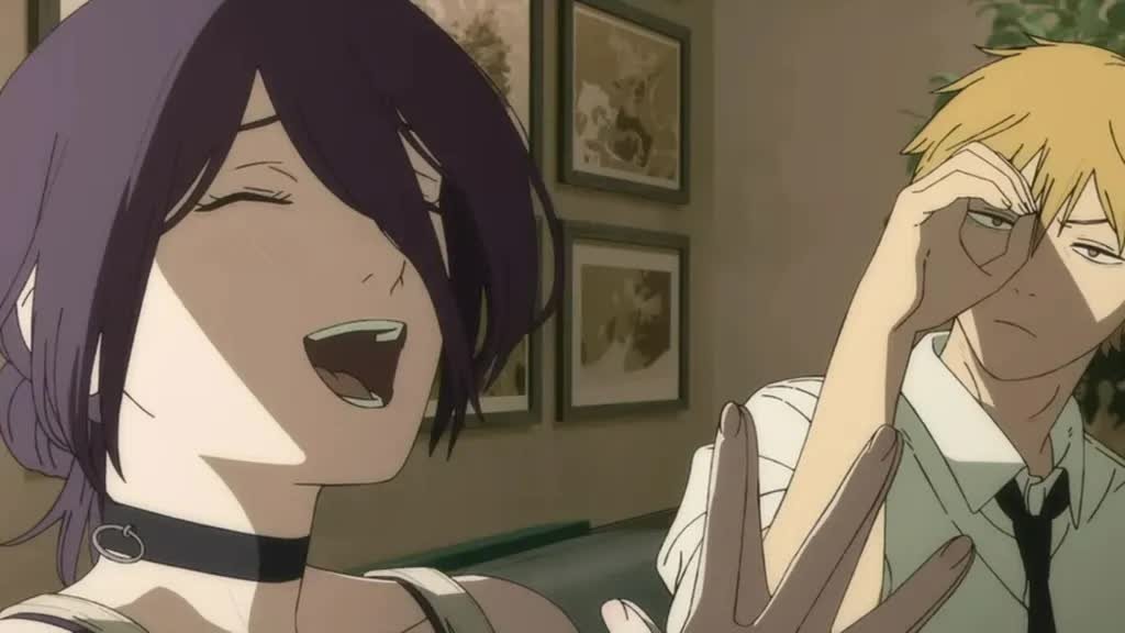 Cảnh Denji và Reze trong phim Chainsaw Man Reze Arc, khắc họa mối quan hệ phức tạp của họ.