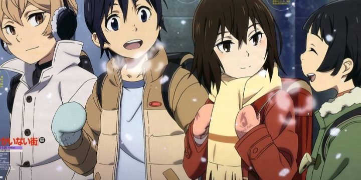 Cậu bé Satoru và cô bé Kayo trong khung cảnh tuyết rơi, biểu tượng cho sự lạnh lẽo và hy vọng