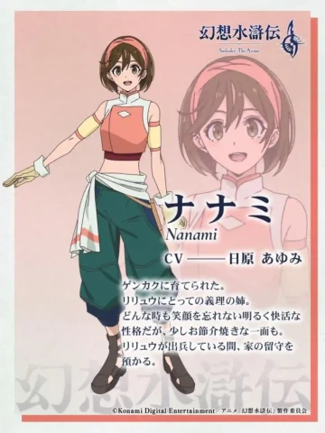 Thiết kế của Nanami cho anime Suikoden, là trung tâm của mọi chỉ trích