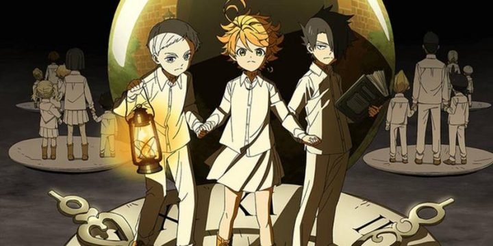 Bộ ba nhân vật chính của The Promised Neverland, một series anime được kỳ vọng nhưng thất bại vì cắt bớt nội dung gốc.