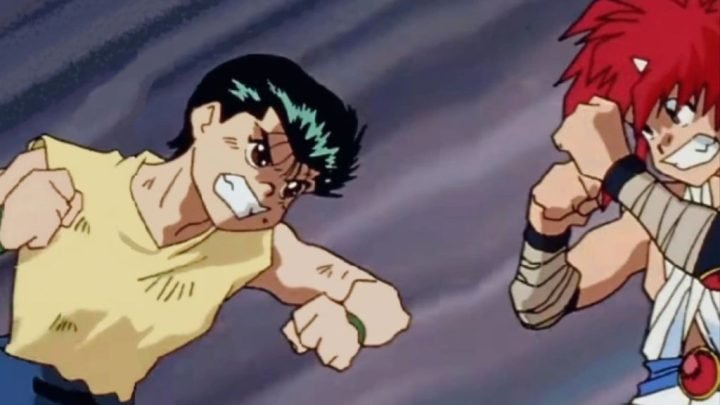 Yusuke Urameshi tung chiêu Linh Hoàn Pháo trong một trận chiến kịch tính, biểu tượng của sức mạnh và tiềm năng chưa được khai thác của những anime thập niên 90 xứng đáng làm lại như Yu Yu Hakusho.