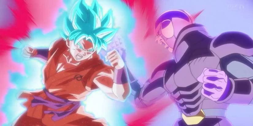 Goku chiến đấu với Hit trong Dragon Ball Super