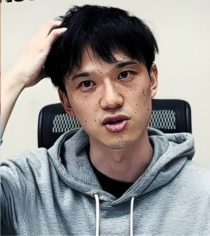 Nét mặt biểu cảm của Kazuya khi bị nghi ngờ do tác giả Reiji Miyajima hóa thân