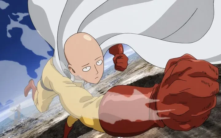 Saitama từ One-Punch Man, một ứng cử viên cho nhân vật anime mạnh nhất